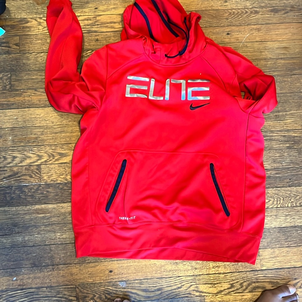 Red Nike  thermal hoodie.
